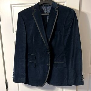Tallia Velvet Blue Tuxedo Dinner Jacket. Size 44R.